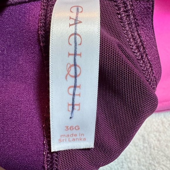 Cacique Deep Purple Cotton Boost Plunge - Picture 4 of 6